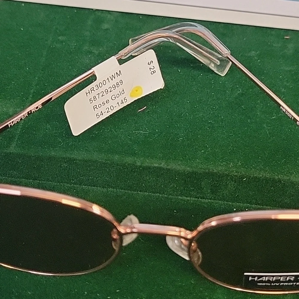 Harper Rose Gold Sunglasses  100% UV Protection. NWT
